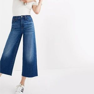 Madewell Wide-Leg Crop Jeans in Frida Wash